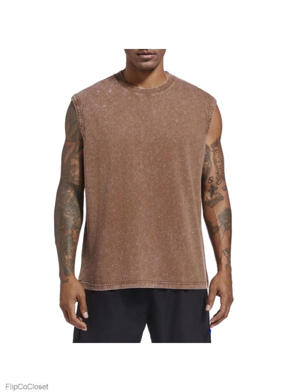 Mens Cotton Workout Tank Top Sleeveless Muscle Shirt Loose Fit Gym Beach Tee